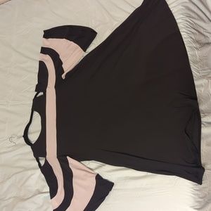 Draped Sleeve Cold-Shoulder Dress